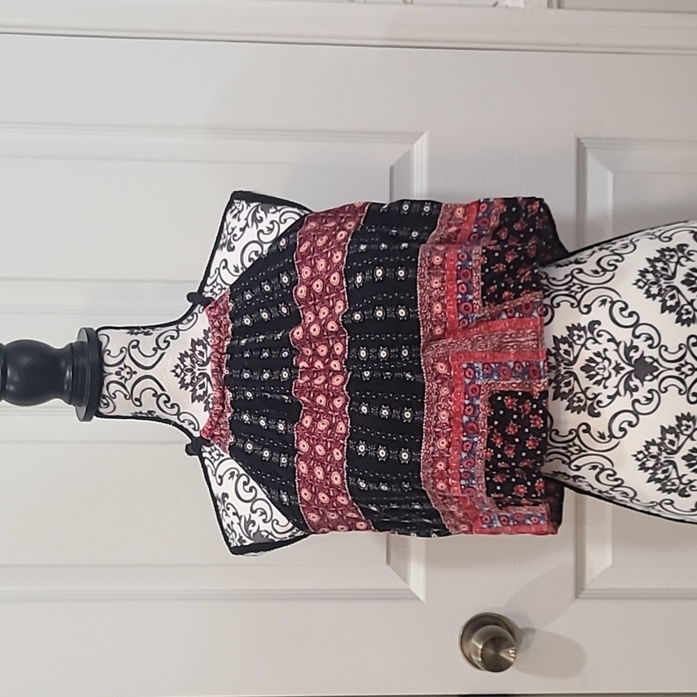 Multi-patterned Halter Crop Top